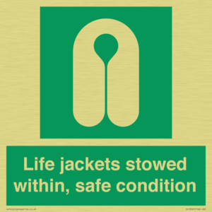 Life jackets stowed within